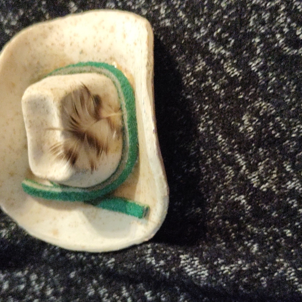 Vintage miniature stucco cowboy hat